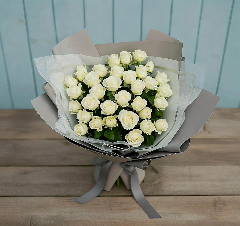 Букет Белоснежная нежность в Мирном Кировской области