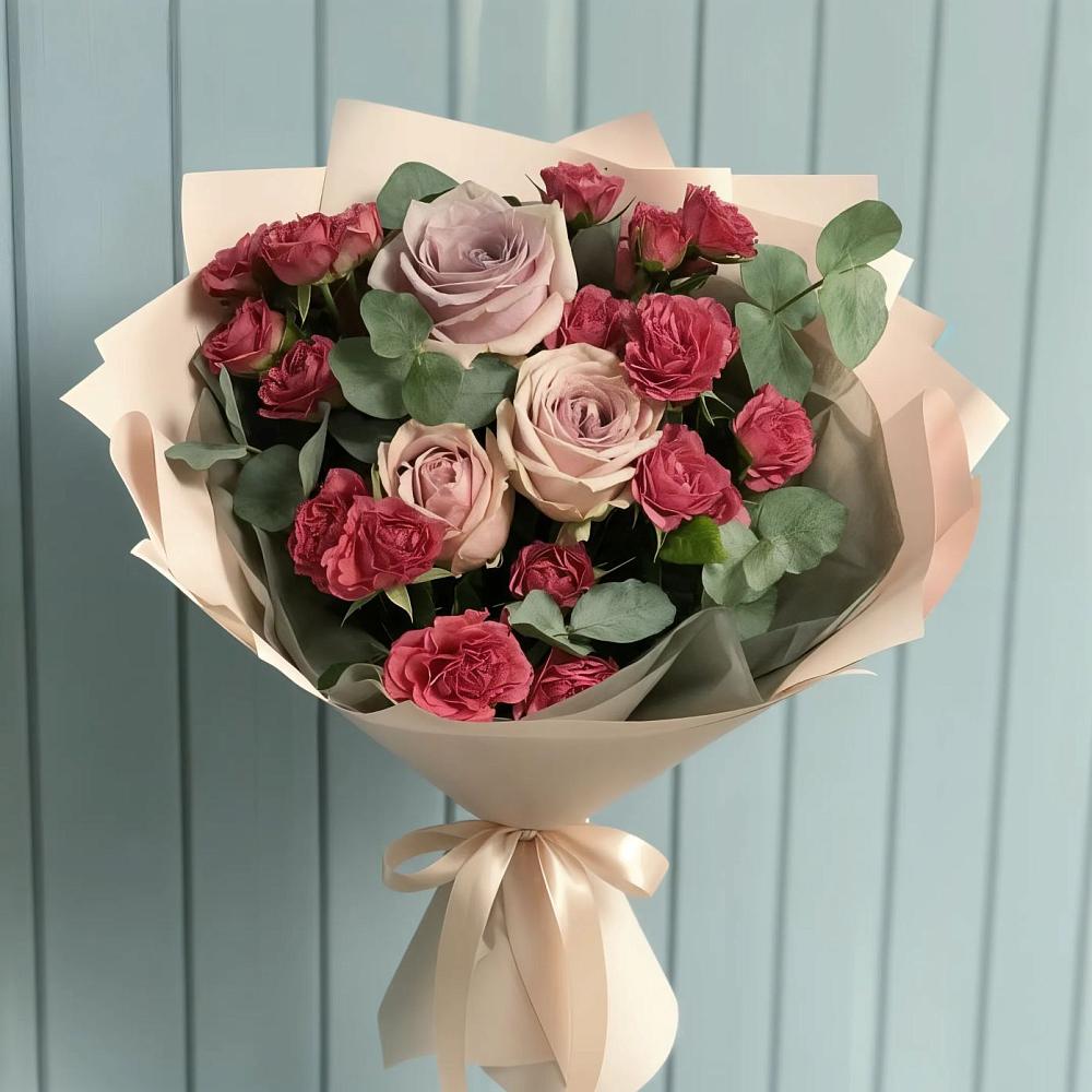 Букет цветов из: Гвоздики и Розы в Мирном Кировской области