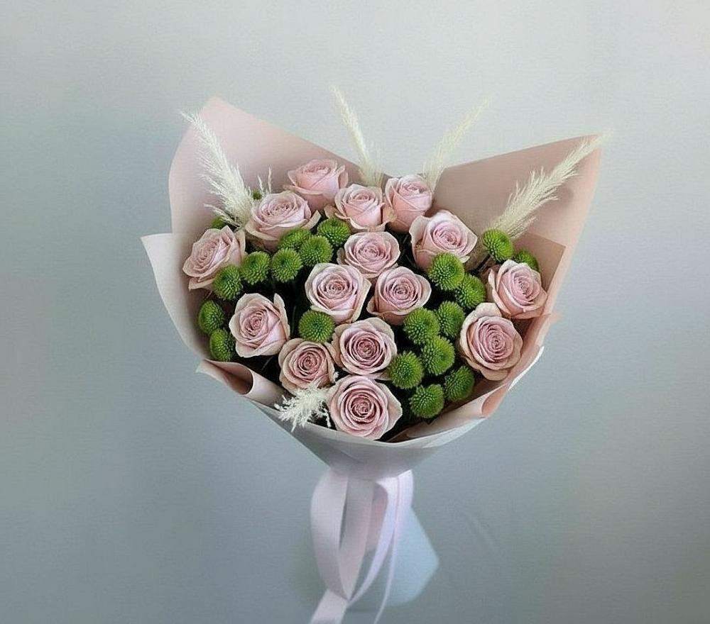 Букет цветов из: Розы и Хризантемы в Мирном Кировской области