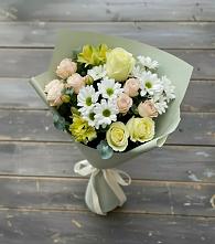Букет цветов из:  Альстромерии, Розы и Хризантемы #REPLACE_PRED# Мирном Кировской области