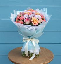 Букет цветов из:  Хризантемы и Розы #REPLACE_PRED# Мирном Кировской области