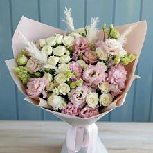 Букет цветов из:  Альстромерии и Розы #REPLACE_PRED# Мирном Кировской области